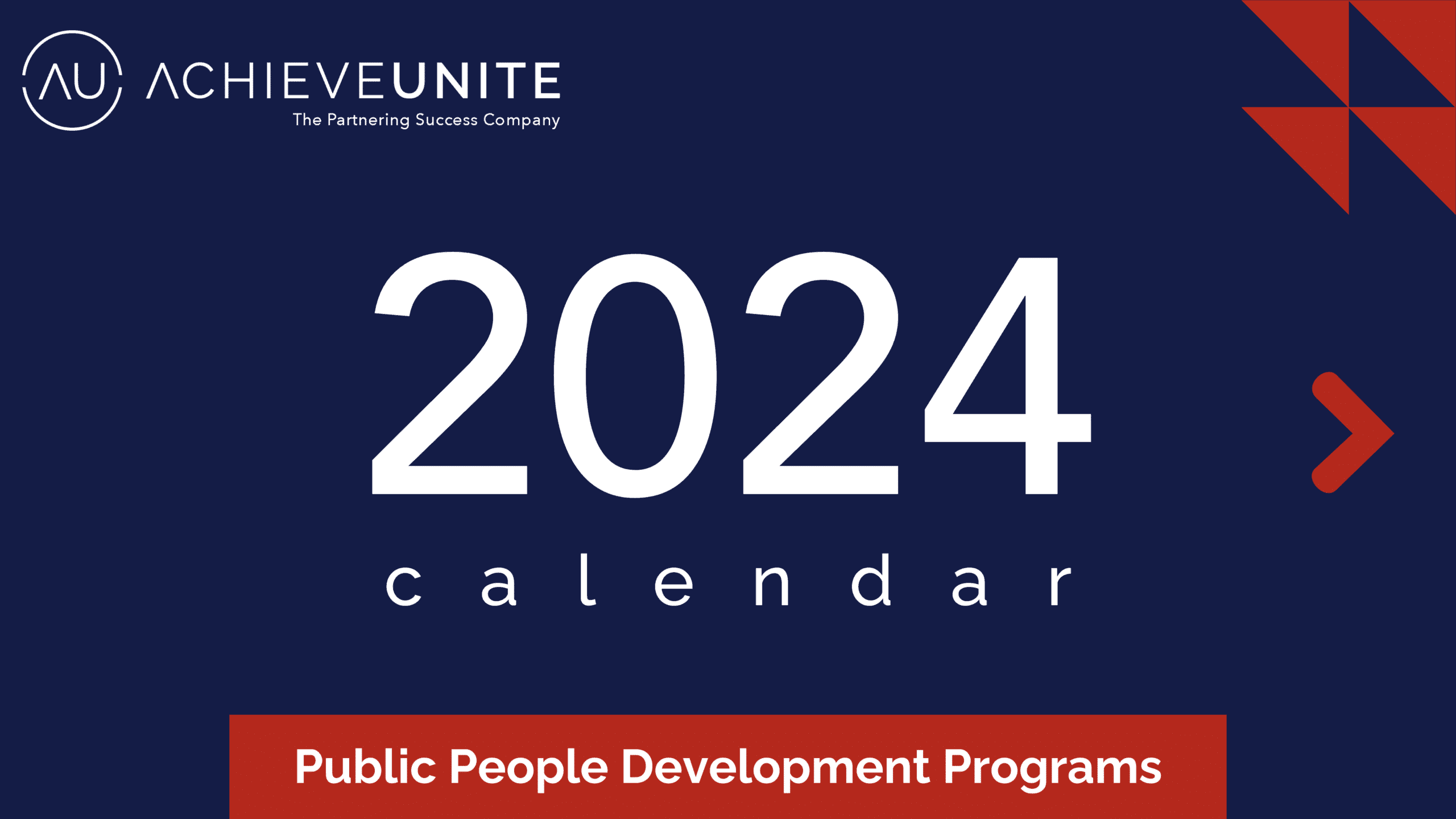 People Development Programme Public People Development Programs 2024 calendar | AchieveUnite